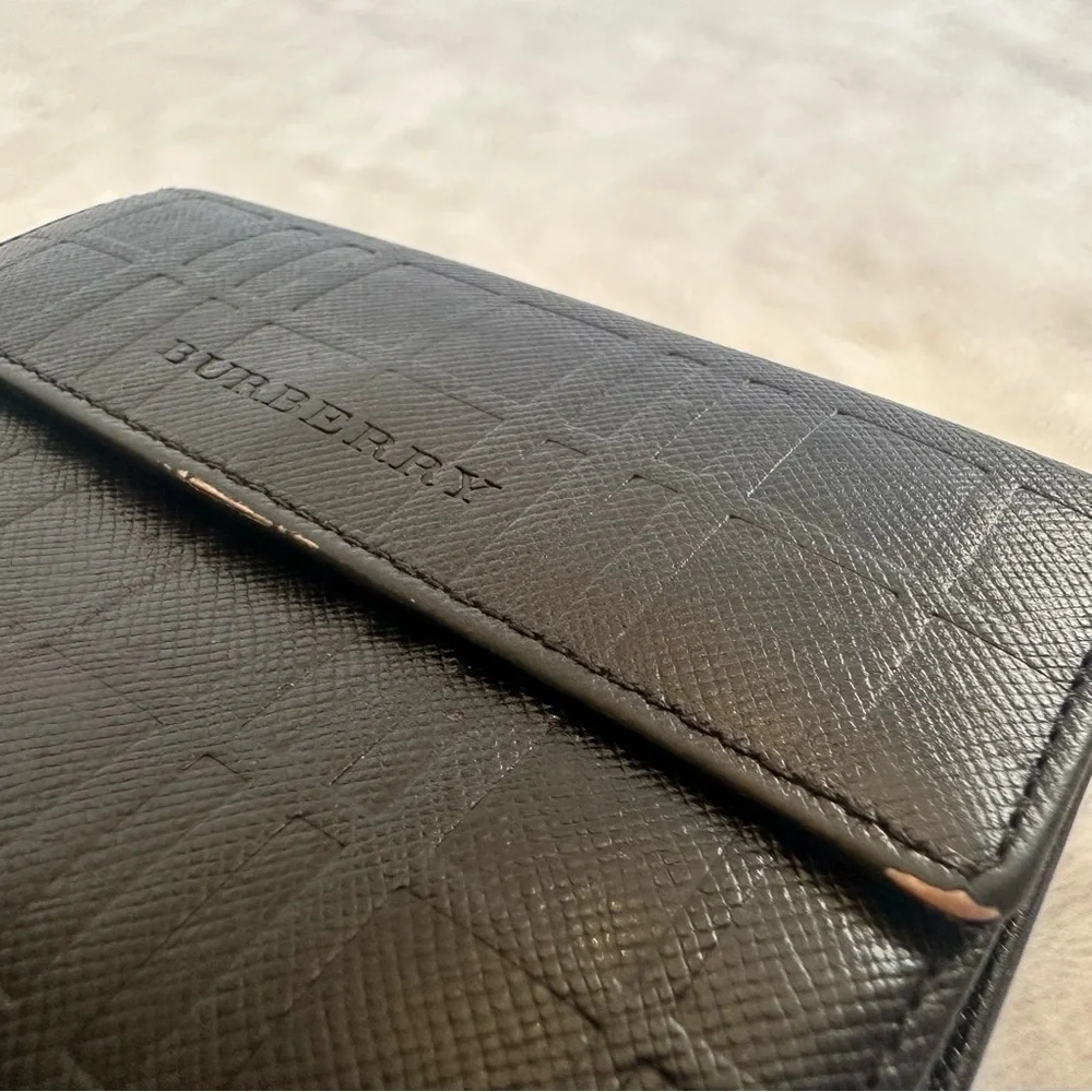 Burberry Black Leather Bifold Wallet